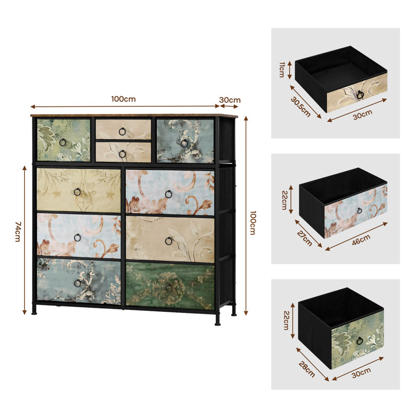 Combi Chest with 10 Drawers