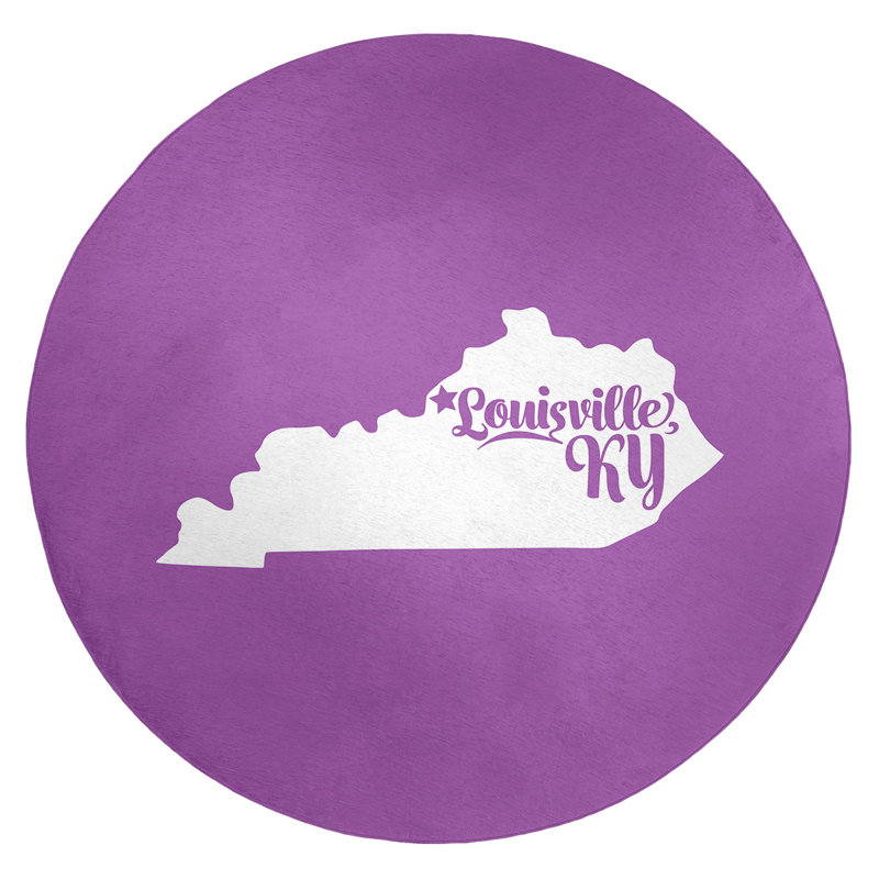 Tapis en poly-chenille louisville kentucky, Rond 5 pi