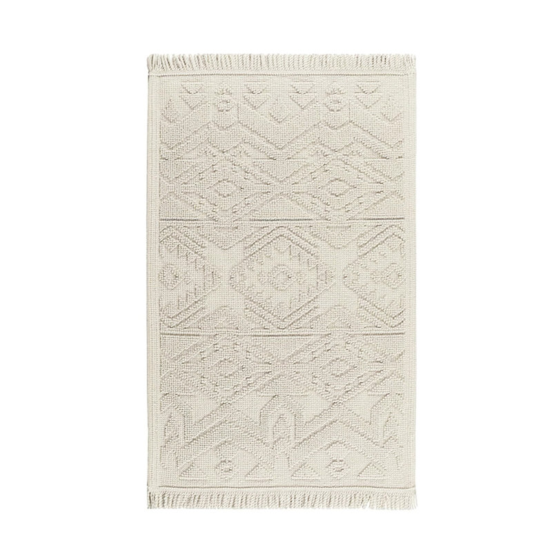 Sahara Geometric Bath Mat, Natural