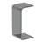 Transparent Acrylic C-Shape End Table - 30X30X65Cm Small Modern Side Table, Nightstand, Bedside Table, Sofa Table, Floating Desk For Studio Apartment, In Clear, Gray-1441386516