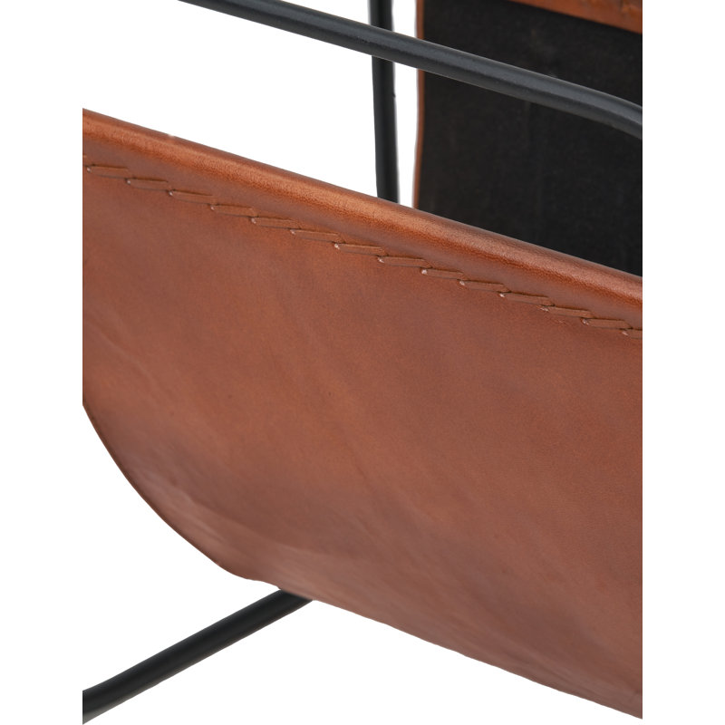 Free Standing Magazine Rack, Vintage Brown