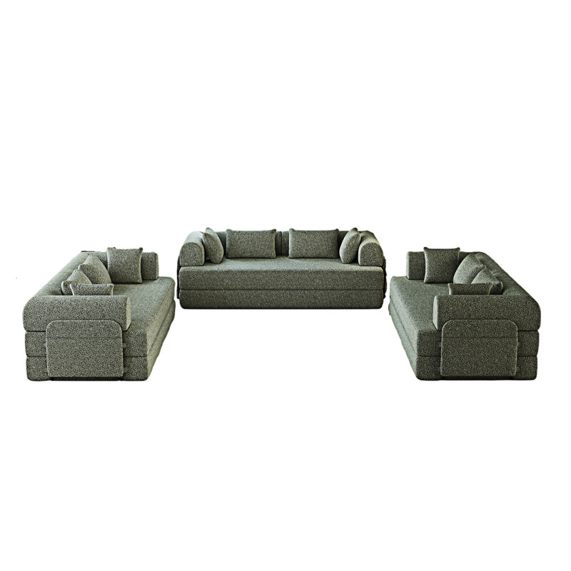 Canapé-lit convertible avec coussin, Vert