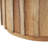 Claree Mango Wood Handmade Concaved Curve Drum Side End Brown Accent Table with Ridges-1124145537