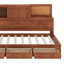 Lit de jour simple en bois avec 3 tiroirs de rangement, tablette souple supérieure, tablette et ensemble de prises et ports USB-114344405