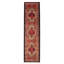 Tapis de couloir unique en laine noué à la main de style années 2000 de 3 pi 4 po x 11 pi 4 po en rouge / beige / bleu marine Amitoj