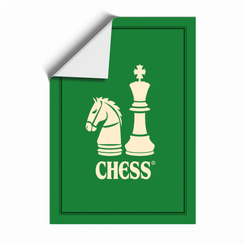 Chess in Green Geometric - Framed Print, A3 - 42.0 x 29.7 cm, Unframed