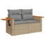  Ensemble de canapé de jardin beige, gris clair