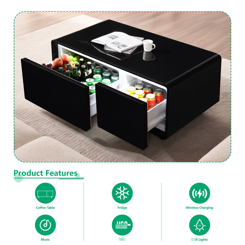 Table basse Black Smart, Noir