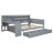 Versatile Wooden Daybed With 3 Drawers, USB Ports, And Integrated Desk For Modern Living And Space Efficiency-591491565