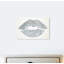 «Fashion and Glam Solid Kiss Silver Lips», impression sur toile-20689945-67049475