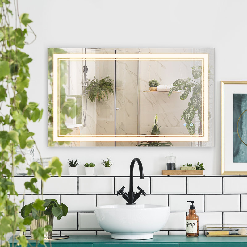 Miroir de salle de bain lumineux, 40 po x 24 po
