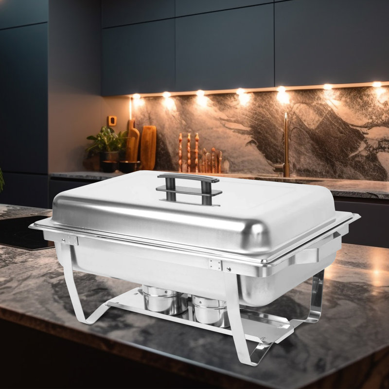 BAOKALER Stainless Steel 8 Quarts Rectangle Chafing Dish (Set of 2)