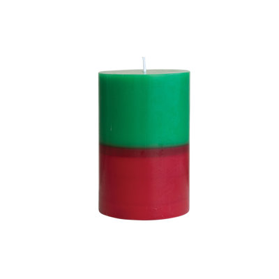 Bougie pilier bicolore non parfumée