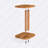 Sicily Solid Beech Wood Side Table, Rectangular C Table for Sofa and Chair
