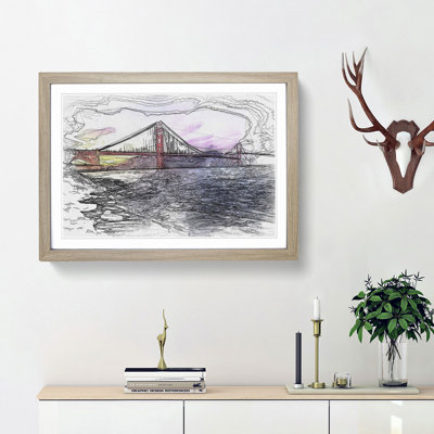 Golden Gate Bridge in San Francisco - Picture Frame Graphic Art Print
