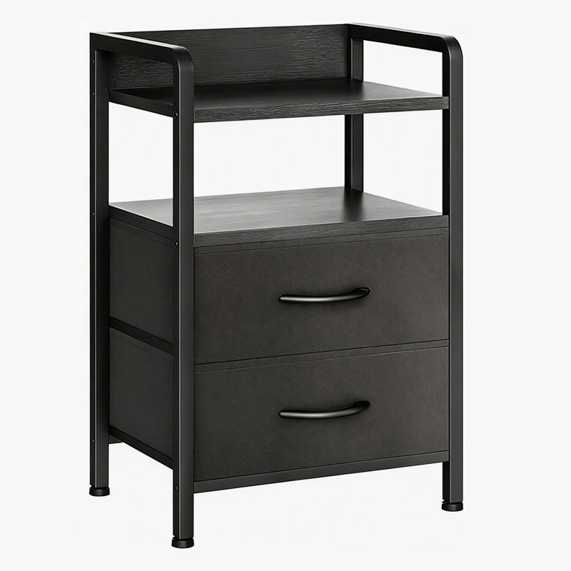 39.6 cm W Bedside Table, Black