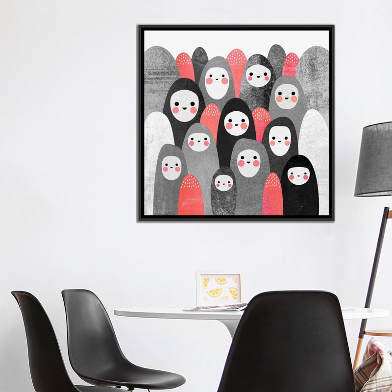 « pebble boissons ii », impression sur toile tendue, H 26 po x l 26 po x P 1,5 po, Toile avec cadre noir, Pas de tapis