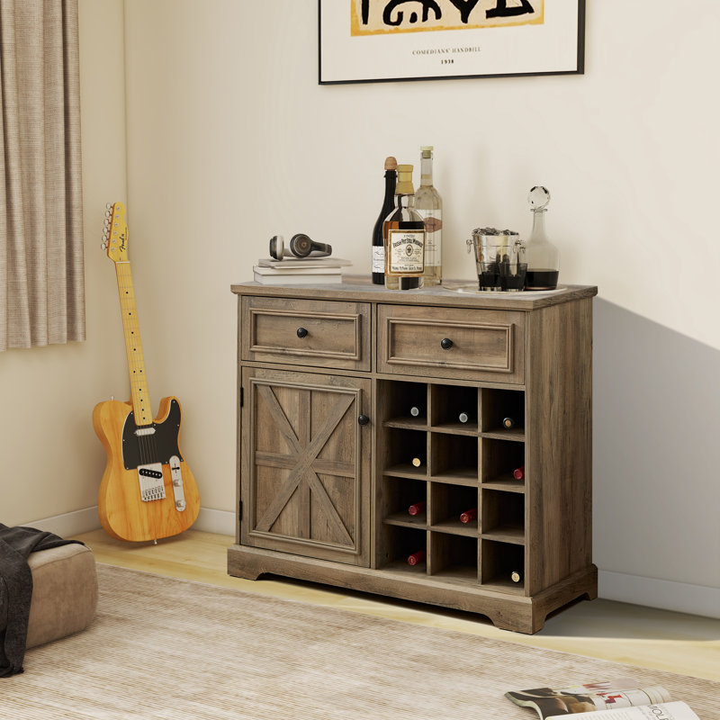 39.4'' Bar Cabinet, Gray
