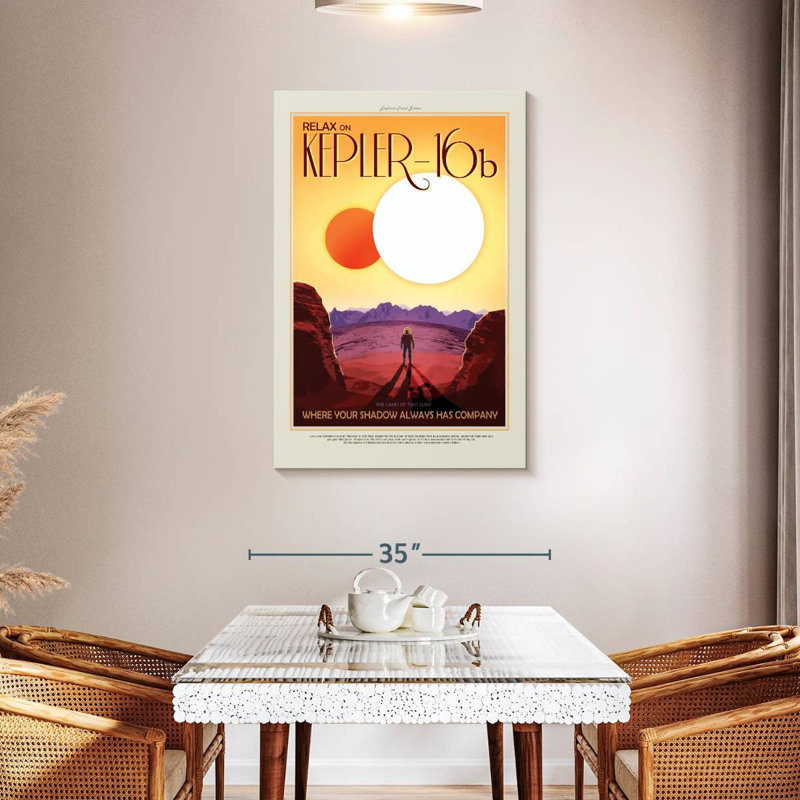 Oberle Retro Kepler 16B Print, 45" H x 30" W