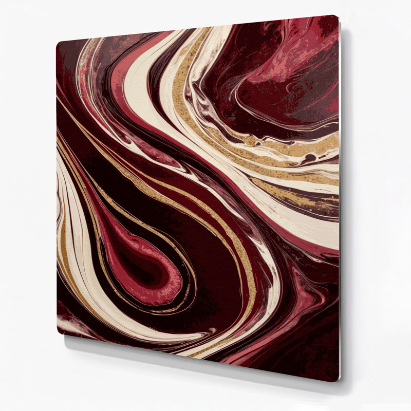 Art abstrait abstrait en métal brun 71, 8" H x 8" W