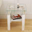 Ensemble de 2 tables de bout et table de bout en verre trempé moderne-905116566