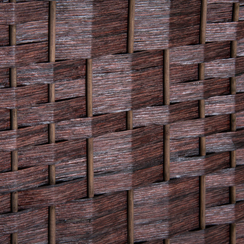 Paravent 3 panneaux Brown Weave - hauteur 6 pi. Artistique et élégant. Ajoute aux petits espaces. Panneaux hauts portatifs pliables, brun. Pour un design élégant. Rangement facile