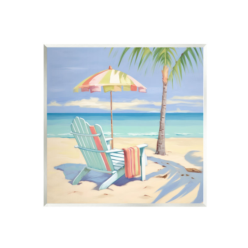 «Bb-392-Wood Pastel Relaxing Beach On Canvas» par Irena Orlov, reproduction