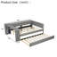 Lit plateforme multifonctionnel avec station de travail USB et lit gigogne escamotable-719560086