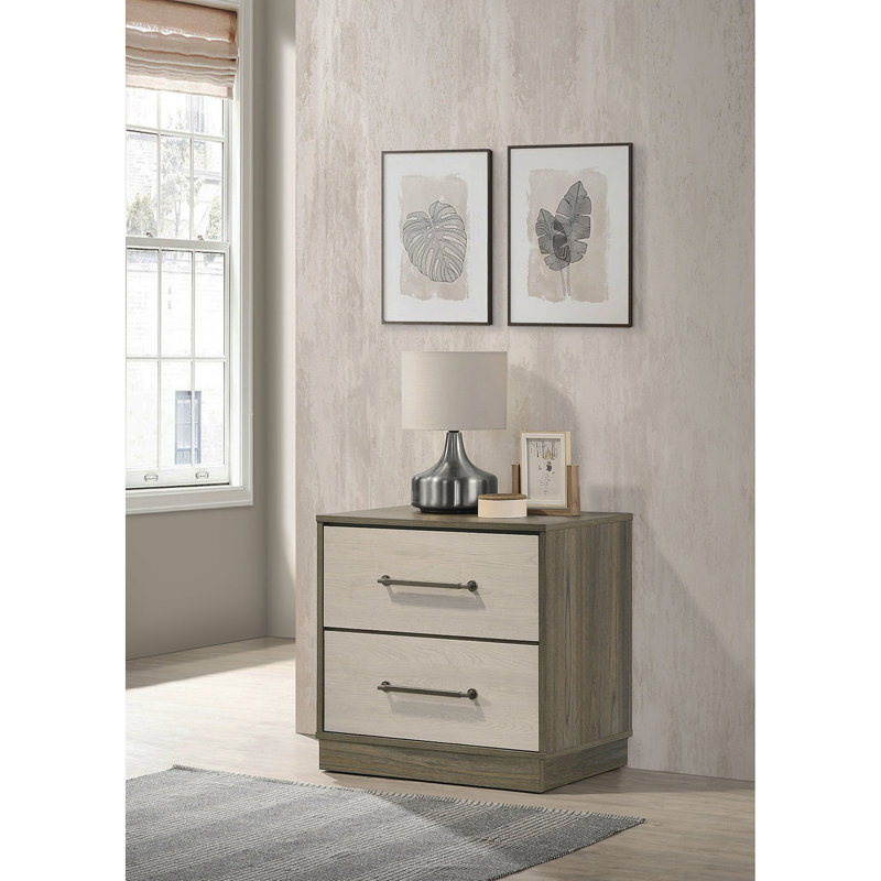 Table de chevet 2 tiroirs Edmondson