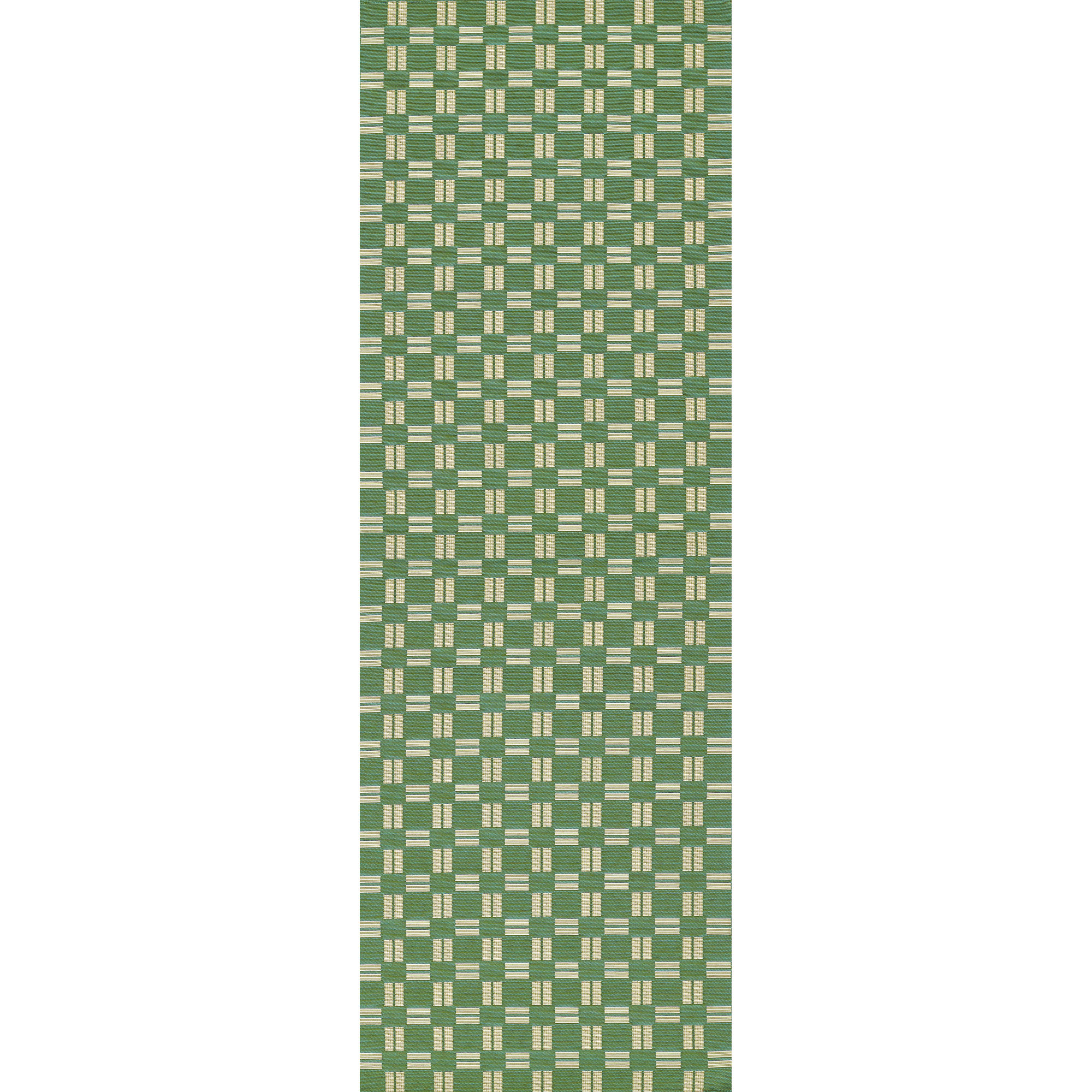 Icon Geometric Indoor Outdoor Green Rug, Runner 2'8" x 10'