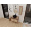 Meuble-lavabo de salle de bain avec lavabo d'art en céramique, porte à fermeture en douceur, conception à fixation flottante, contreplaqué