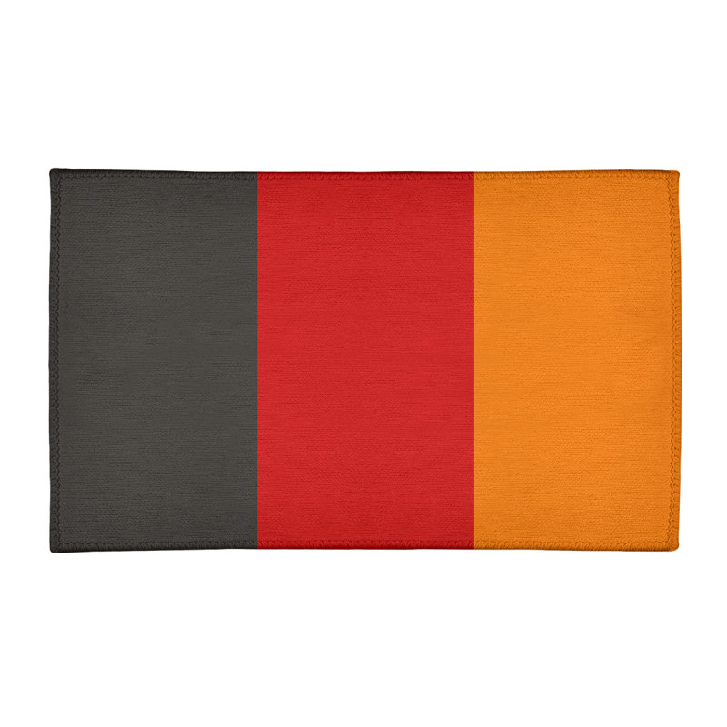 Tapis en polyester à rayures de football tampa bay, Rectangle 2 pi x 3 pi