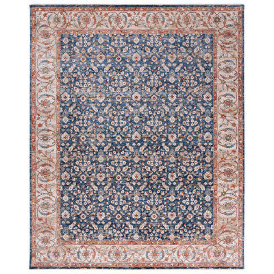 Tapis bleu marine / beige tissé à la machine Ralph Lauren Helena