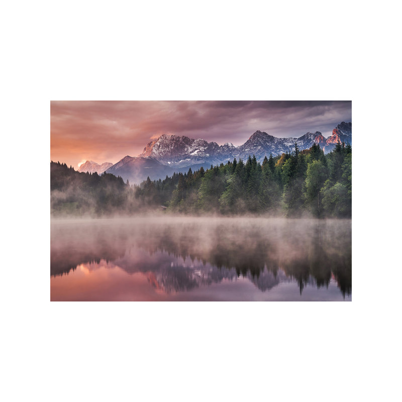 Sunrise At The Lake by Andreas Wonisch - Wrapped Canvas Print, 66.04 cm H x 45.72 cm W x 1.91 cm D