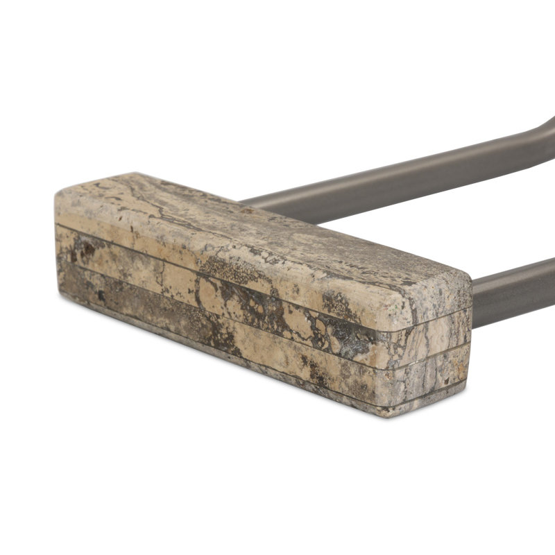 Pixie End Table-Grey Stripe Travertine
