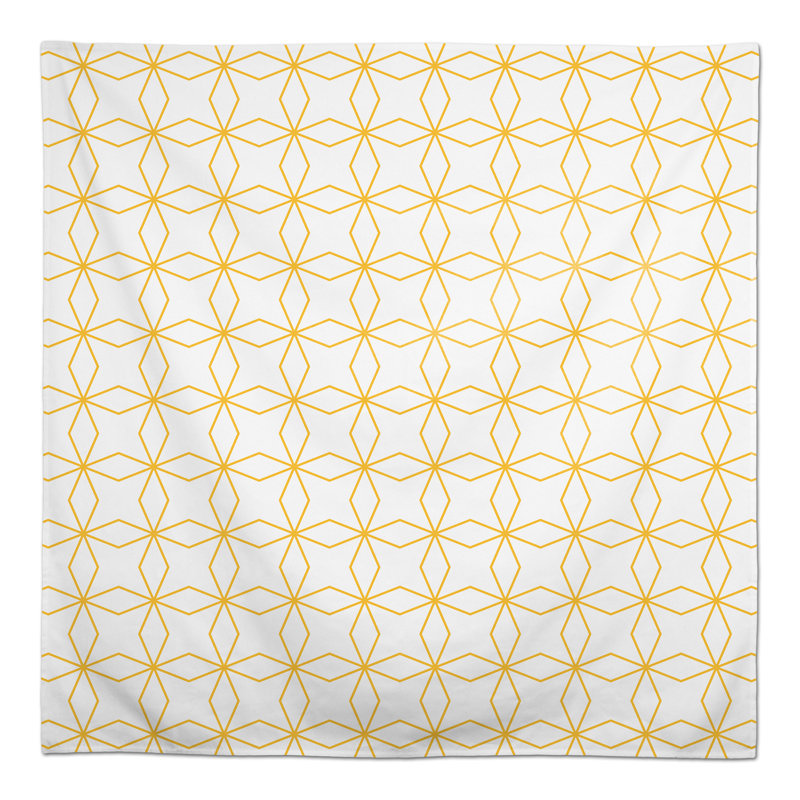 Geometric Square Tablecloth, Yellow