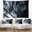 Tapisserie d'art 3D abstrait noir et blanc-28503585