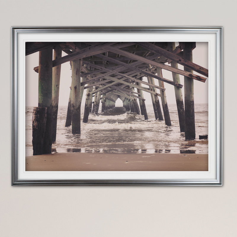 Under the Boardwalk - reproduction de cadre photo, Argent, H 30 po x l 40 po x P 1,5 po