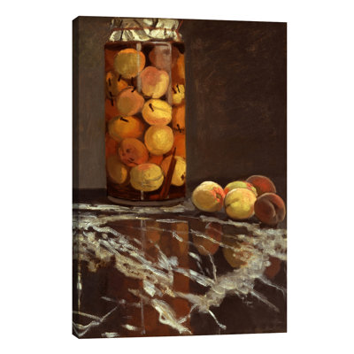 Jar of Peaches (Das Pfirsichglas) by Claude Monet - 1 Piece Painting on Canvas