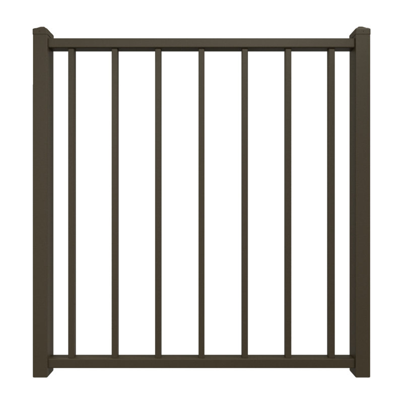 Fortress Fe26 Bronze Steel Gate with Flat Top, 34 in. x 34.5 in.