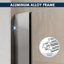 34”W*72”H Frameless Shower Screen with 8mm Semi-frosted Easy to Clean Glass-111995280