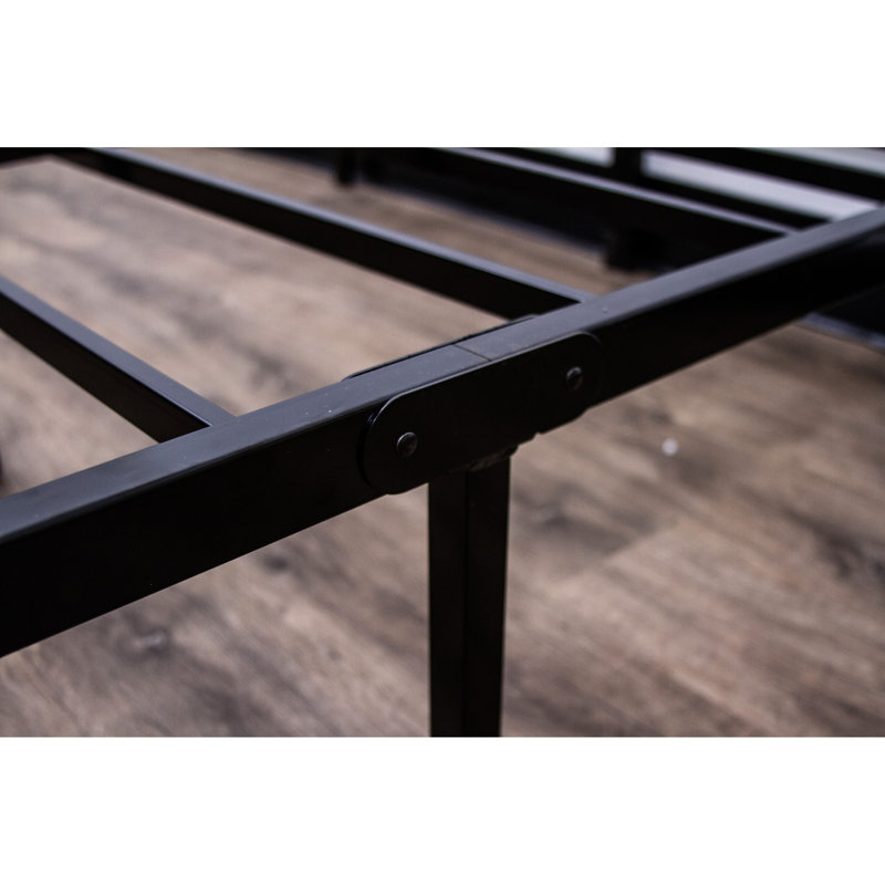 Modern California Steel Platform Foundation with Heavy-Duty Support and Under-Bed Storage, Perfect for Durable and Stylish Bedrooms.