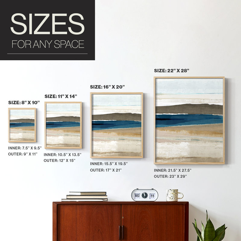 Reproduction encadrée Buttermere Triptych III - bois massif, Naturel, H 15 po x l 12 po