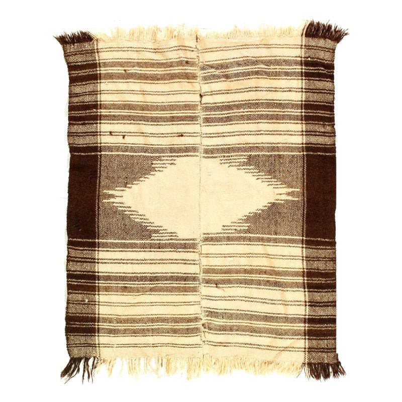 Tissé à la main finement tissé à plat vintage Sumak 3 pi 4 po x 4 pi