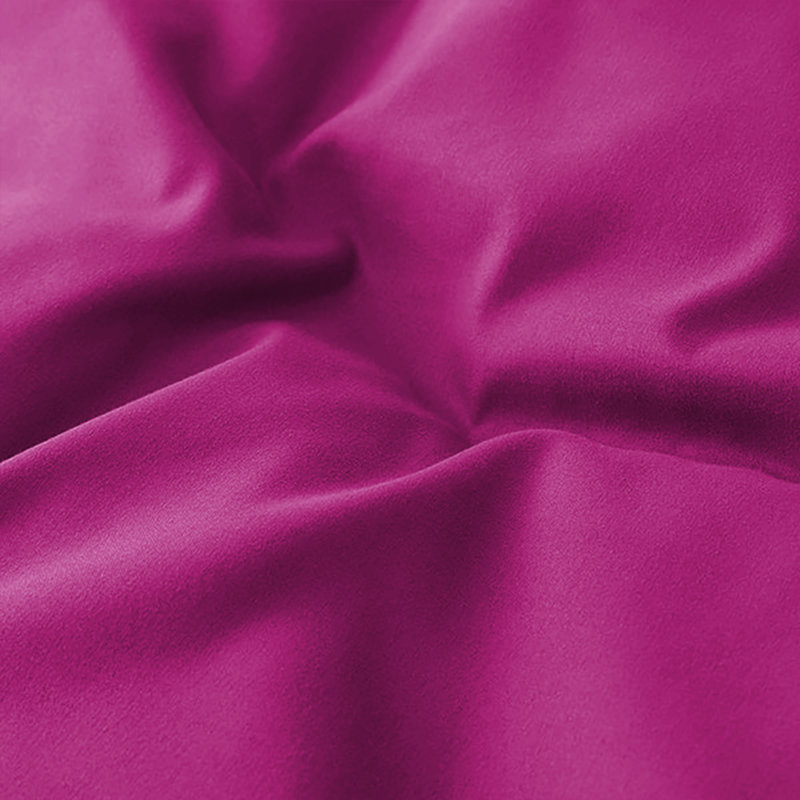 Plain Microfibre Reversible Contemporary Luxury Quilt Duvet Cover with Pillow Cases, Purple