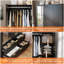 Armoire 3 portes avec 4 tiroirs, tablettes et lumières DEL