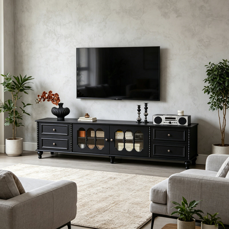 Meuble télé Retro, H 22,83 po x L 94,48 po x l 15,74 po