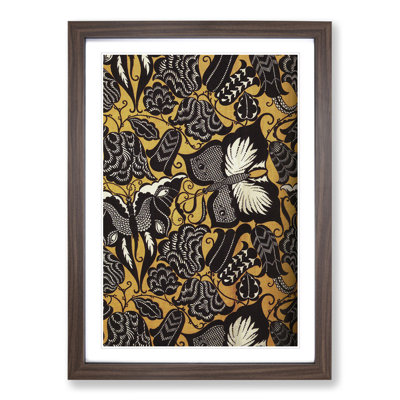 Butterfly Design by Koloman Moser - Picture Frame Painting