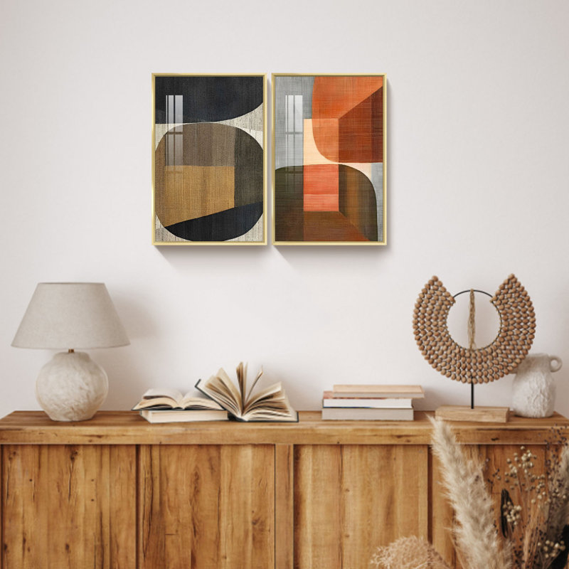Jaiheem " Boho Art " 2 - Pieces, Or, L 24 po x H 16 po