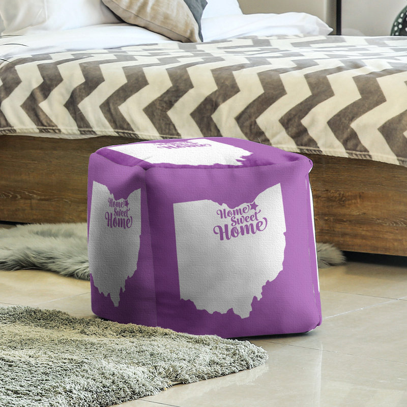 Repose-pieds à cubes cleveland the home, Violet